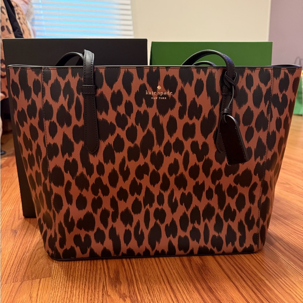 Schuyler Leopard Tote Kate Spade